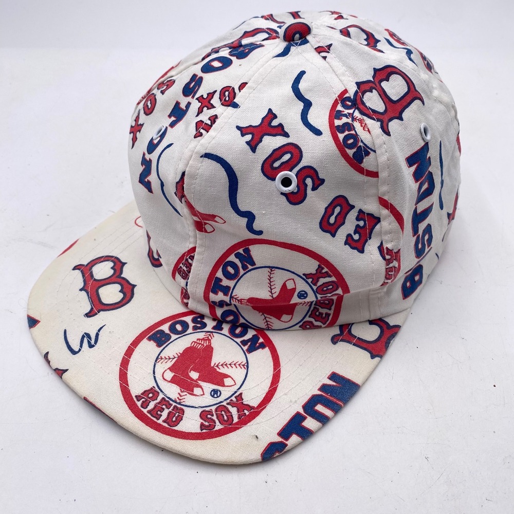 BOSTON RED SOX Twins Enterprise All Over Print Snapback Hat OSFA White MLB Retro